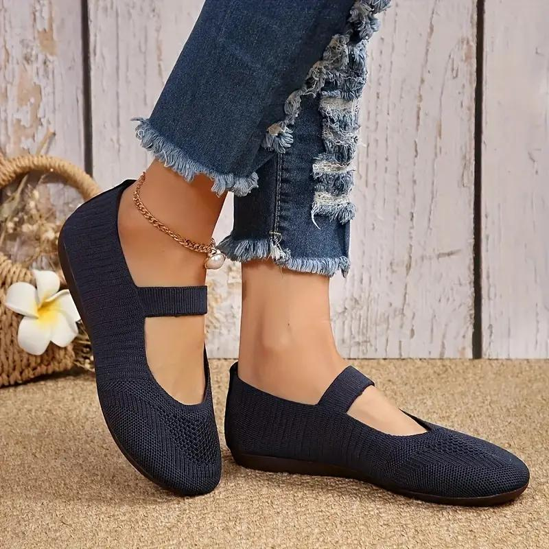 Canvas-Schuhe, Leicht, Slip On, Flats, Sommerschuhe