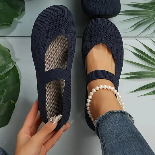 Canvas-Schuhe, Leicht, Slip On, Flats, Sommerschuhe