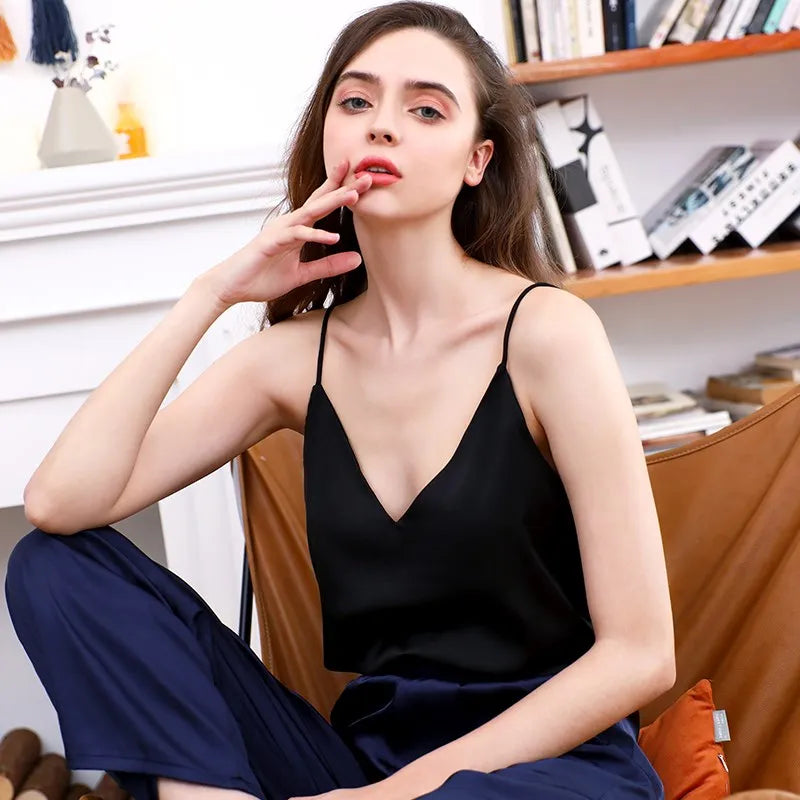Shopnory | Neck Satin Crop Top Damen