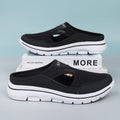 ShopNory Damen Slip-On-Pantoletten aus Mesh mit seitlichen Ausschnitten