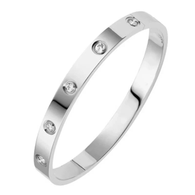 Edelstahl Rhinestonto Bangle-Armband für Frauen Shop Nory