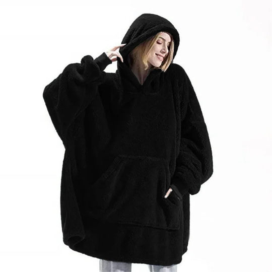 Übergroßer Flanell-Decken-Hoodie für Männer & Frauen