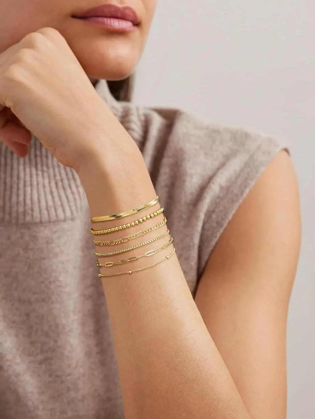 14K vergoldete wasserdichte Armbänder für Frauen Shop Nory