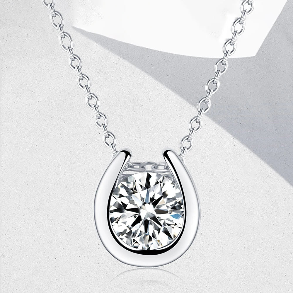 Luxus Moissanite Hufeisen Anhänger Halskette | Shop Nory