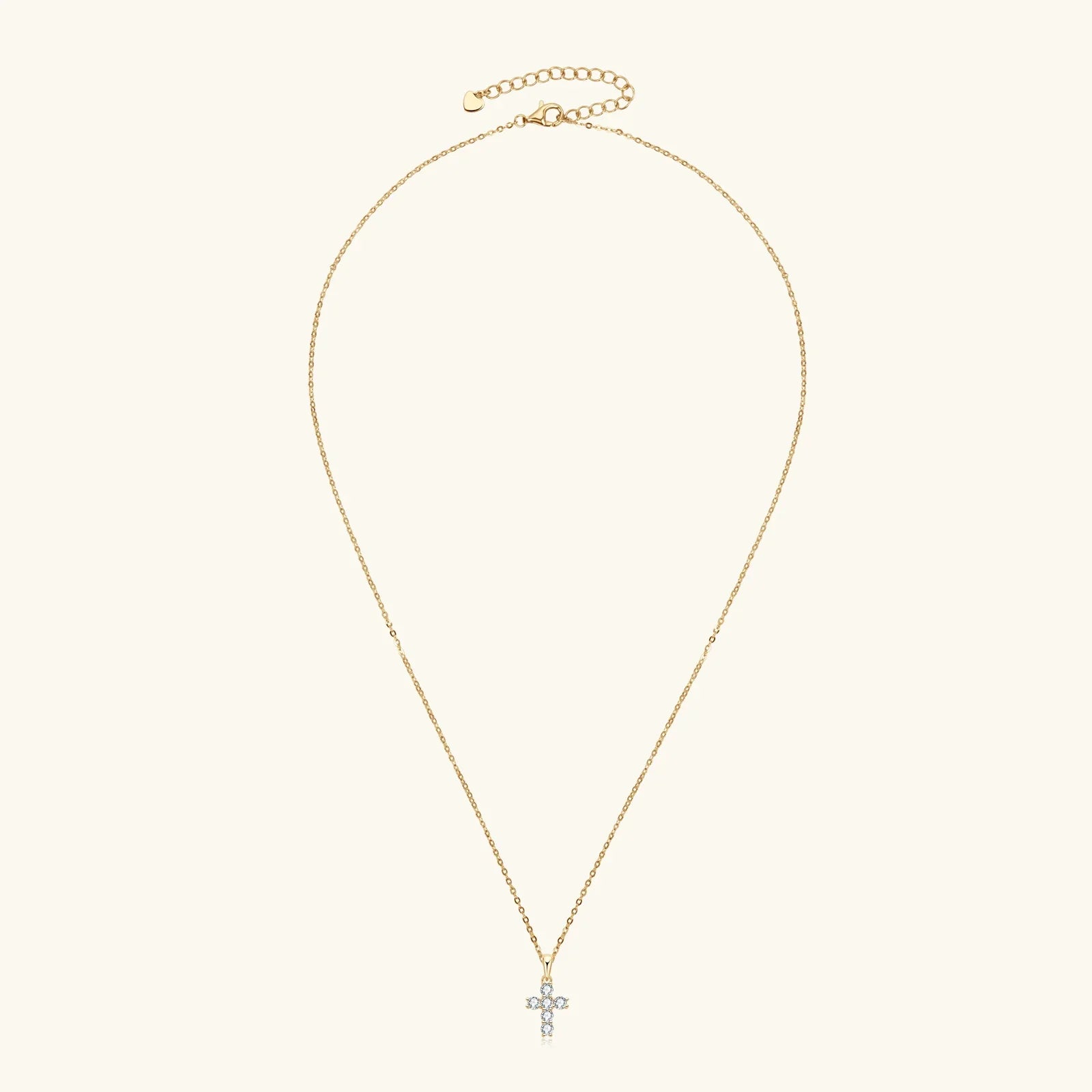 Luxuriöse Moissanit Kreuz Halskette - Erschwingliche Brillanz | Shop Nory
