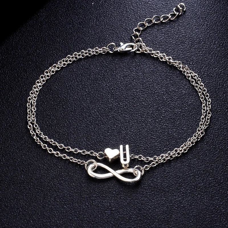 Infinity Charm Initial Kettenanklets | Shop Nory