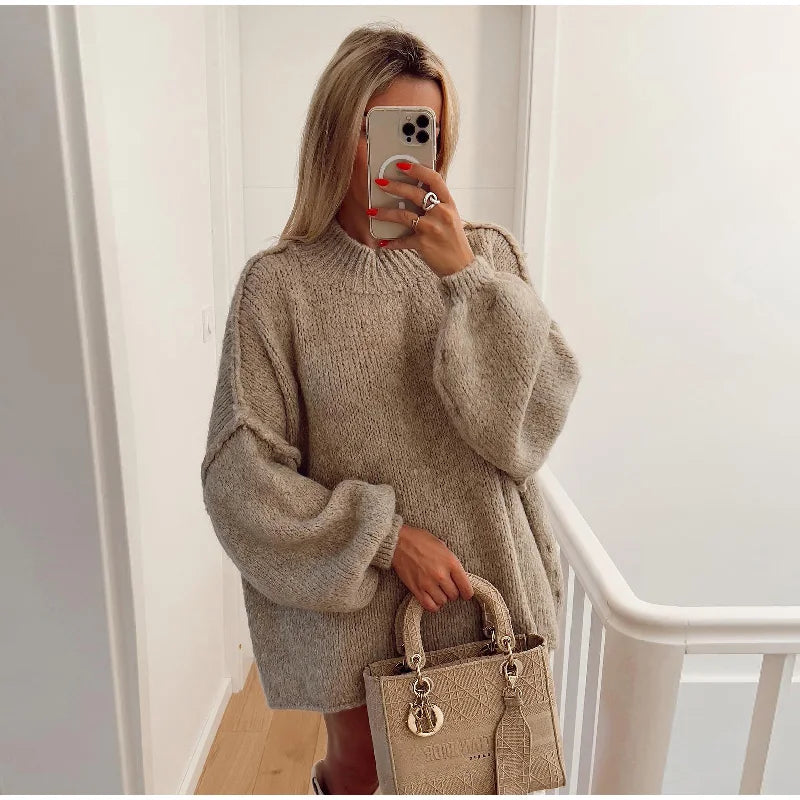 ShopNory - Flauschiger Oversize Strickpullover