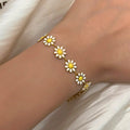 Damen Süße Weiße Süße Daisy Sonnenblume Armbänder | Shop Nory