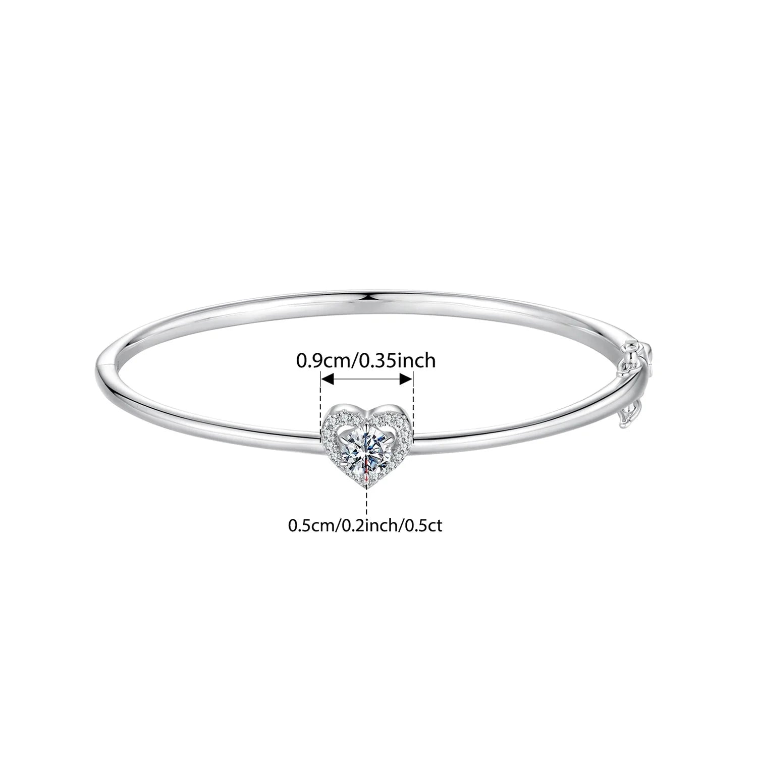 Strahlendes Moissanit-Herzarmband - Erschwinglicher Luxus für Frauen | Shop Nory
