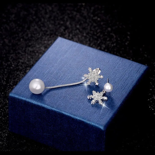 Winterzauber Schneeflocken Tropfen Ohrringe | Shop Nory