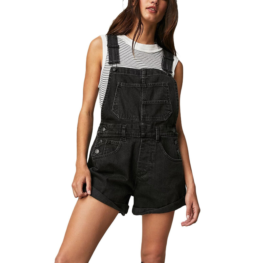 Ärmelloses Denim Overall Jumpsuit für Frauen