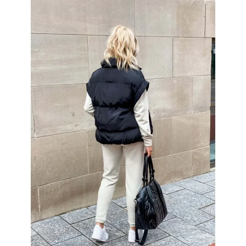 Damen gestepptes ärmelloses Vest