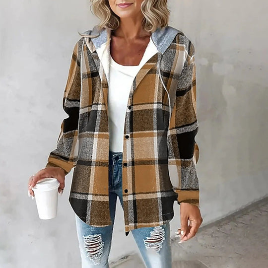 Kariertes Komfort-Hoodie