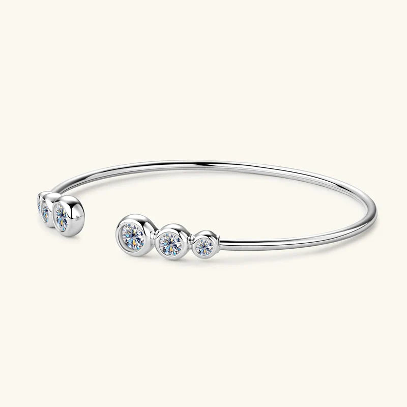 Ivictress 5mm Moissanit Sterlingsilber Armreif | Shop Nory