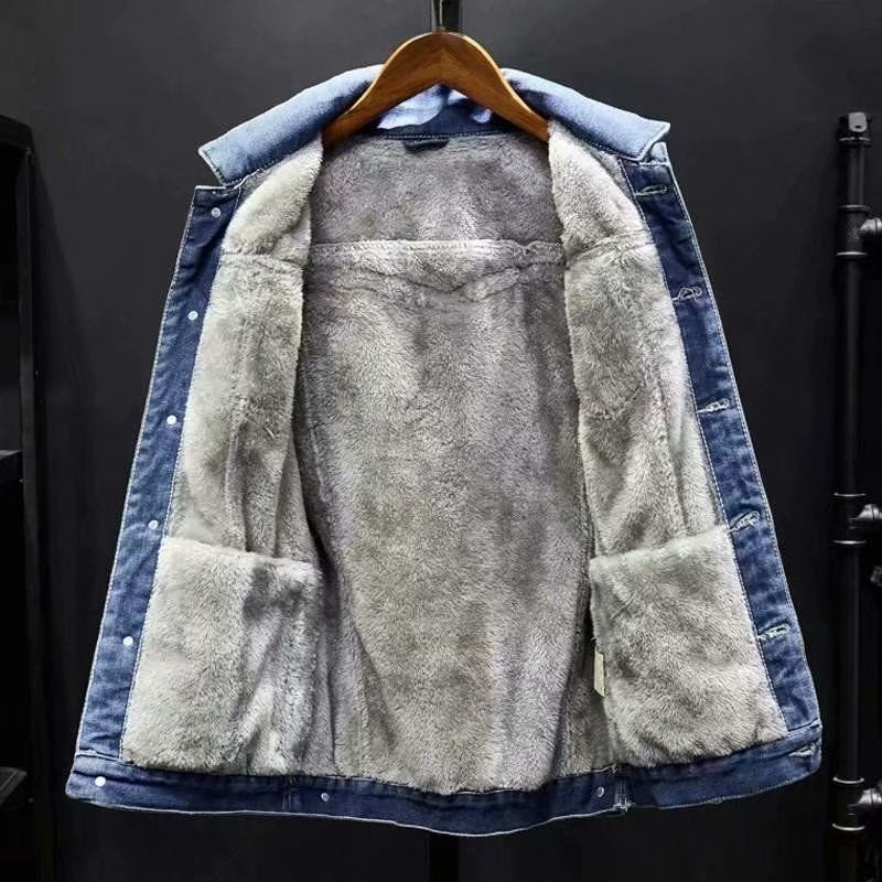 Stilvolle Winter-Jeansjacke für Männer