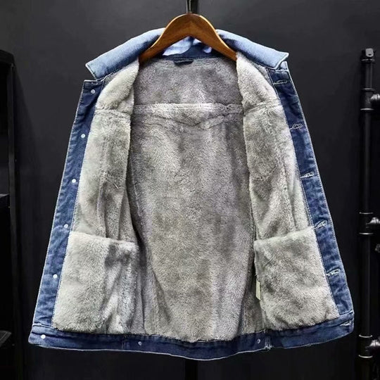 Stilvolle Winter-Jeansjacke für Männer