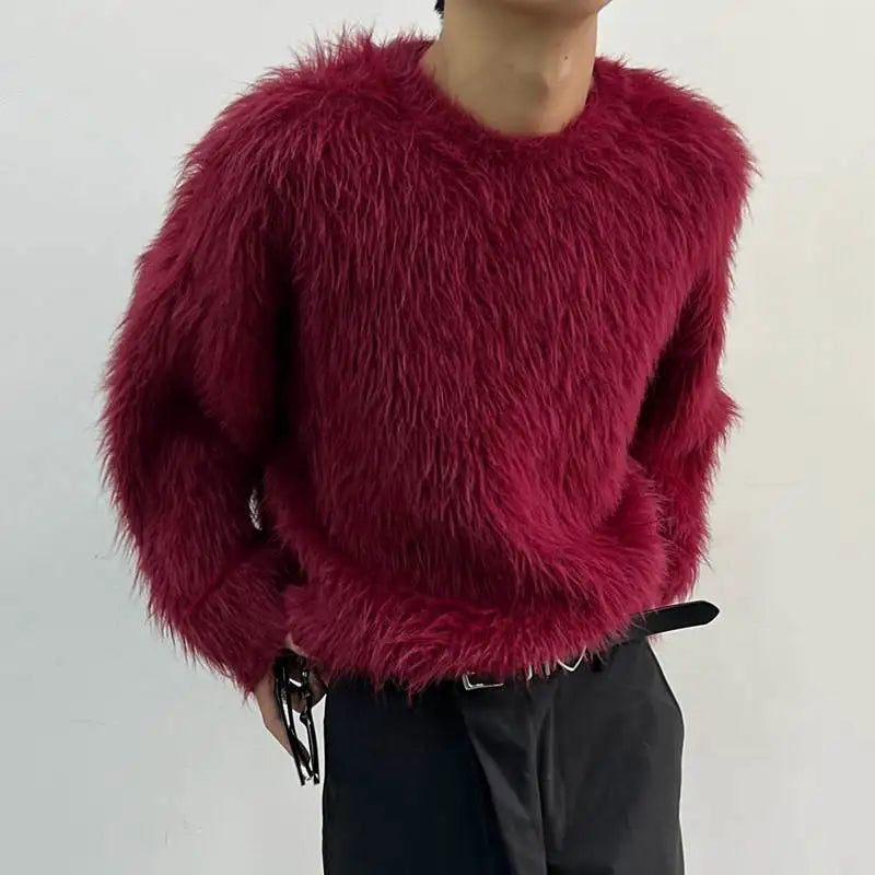 Luxus Lange Ärmel Einfarbig Pullover