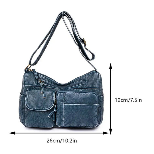 Jahrgang Luxe Schultertasche mit Mehreren Taschen