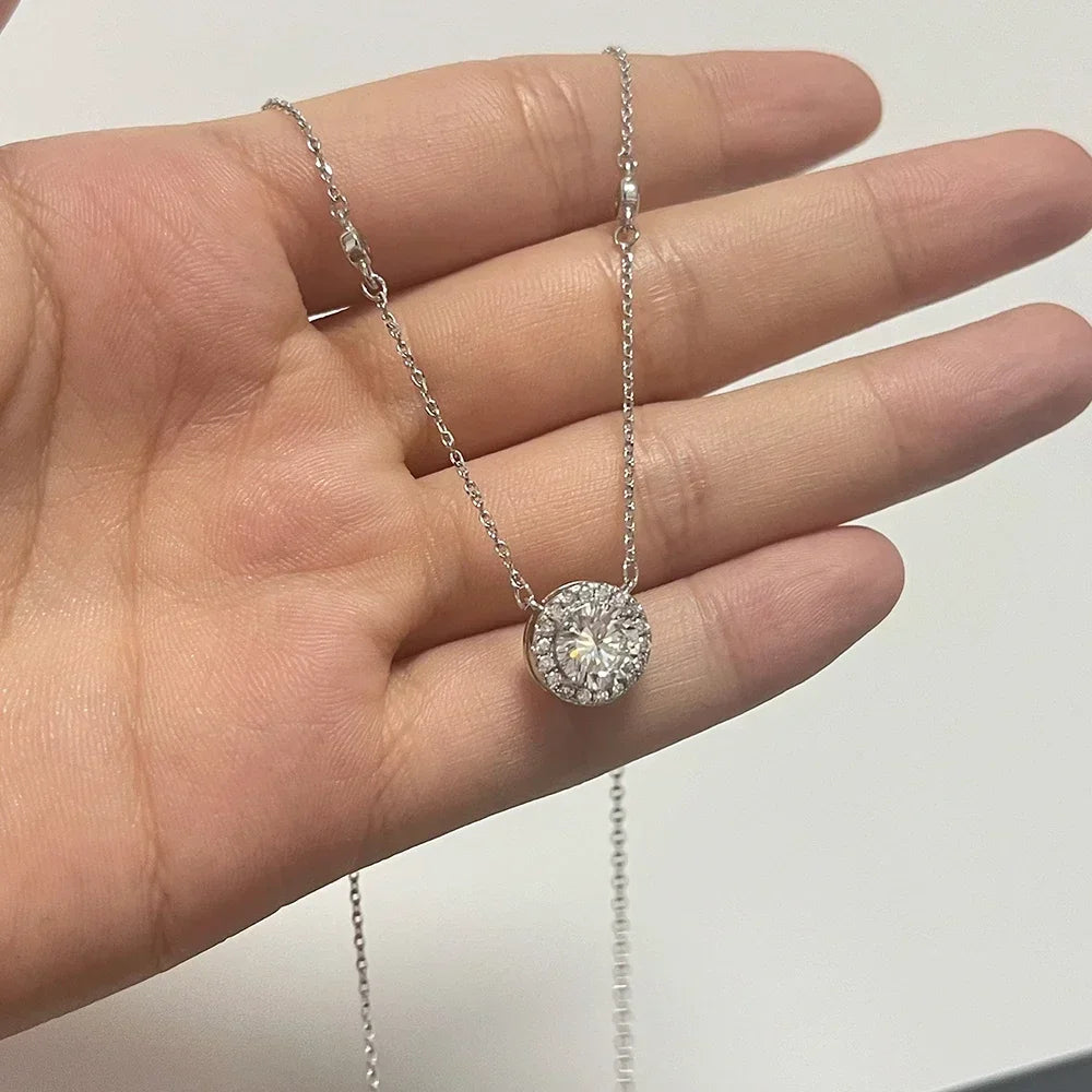 Ivictress Moissanite Halskette: Funkelnde Eleganz aus Sterlingsilber | Shop Nory