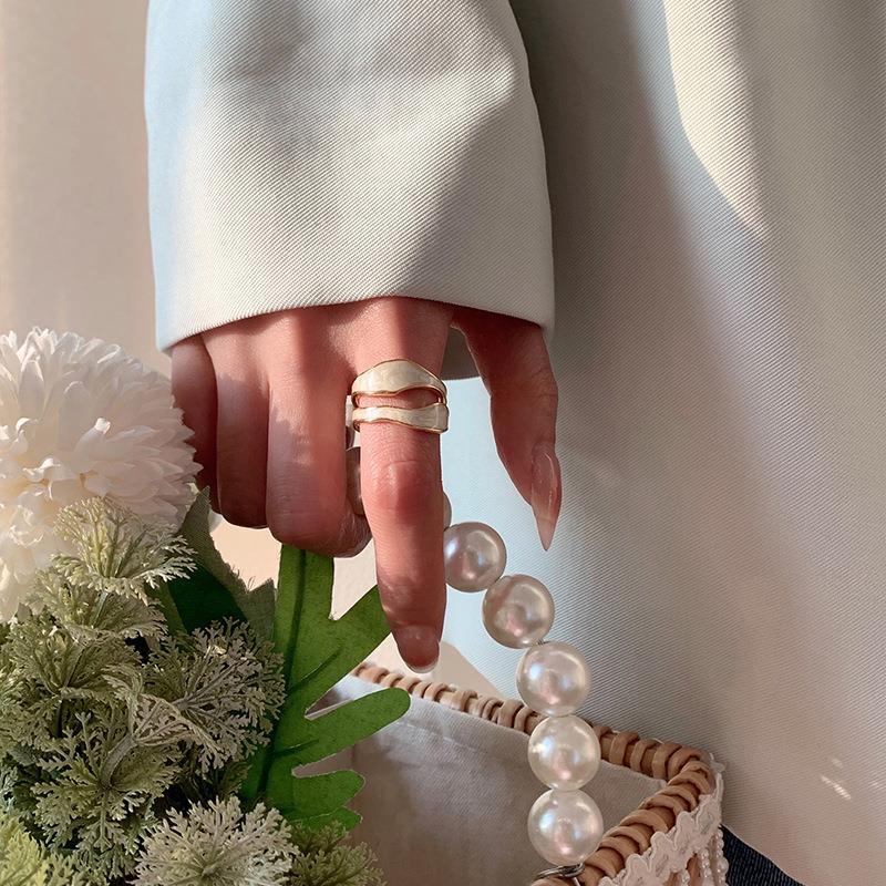 Retro Gold Double Öl Tropfen Offene Ringe | Shop Nory