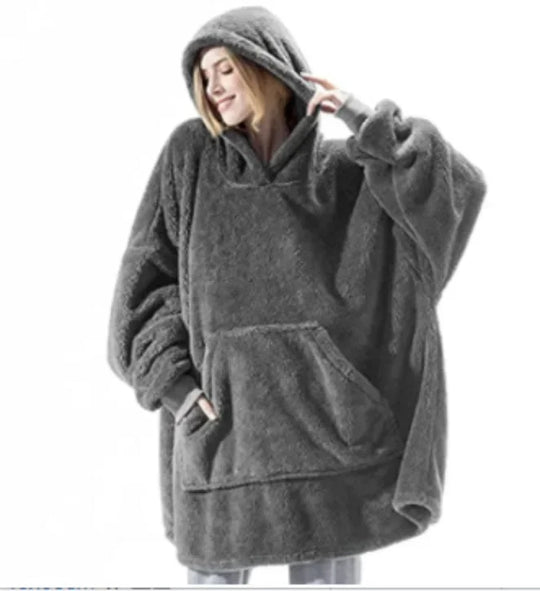 Übergroßer Flanell-Decken-Hoodie für Männer & Frauen