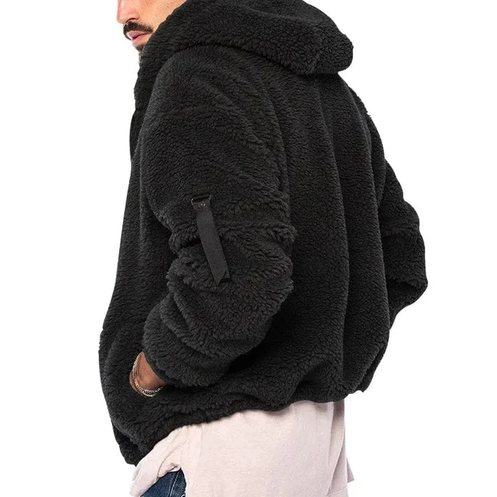 Herren Kapuzen-Fleecejacke