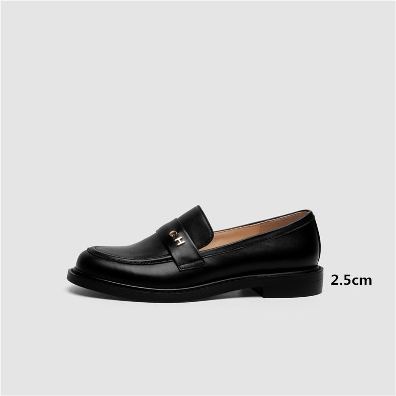 Multi Color Block Echtes Leder Loafer