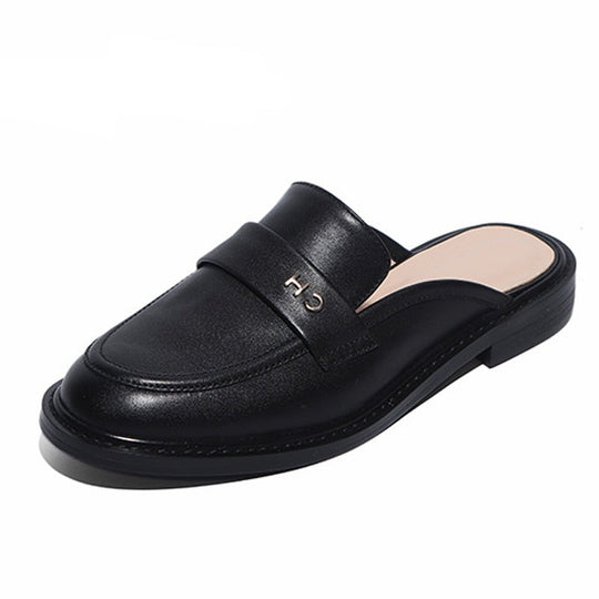Multi Color Block Echtes Leder Loafer
