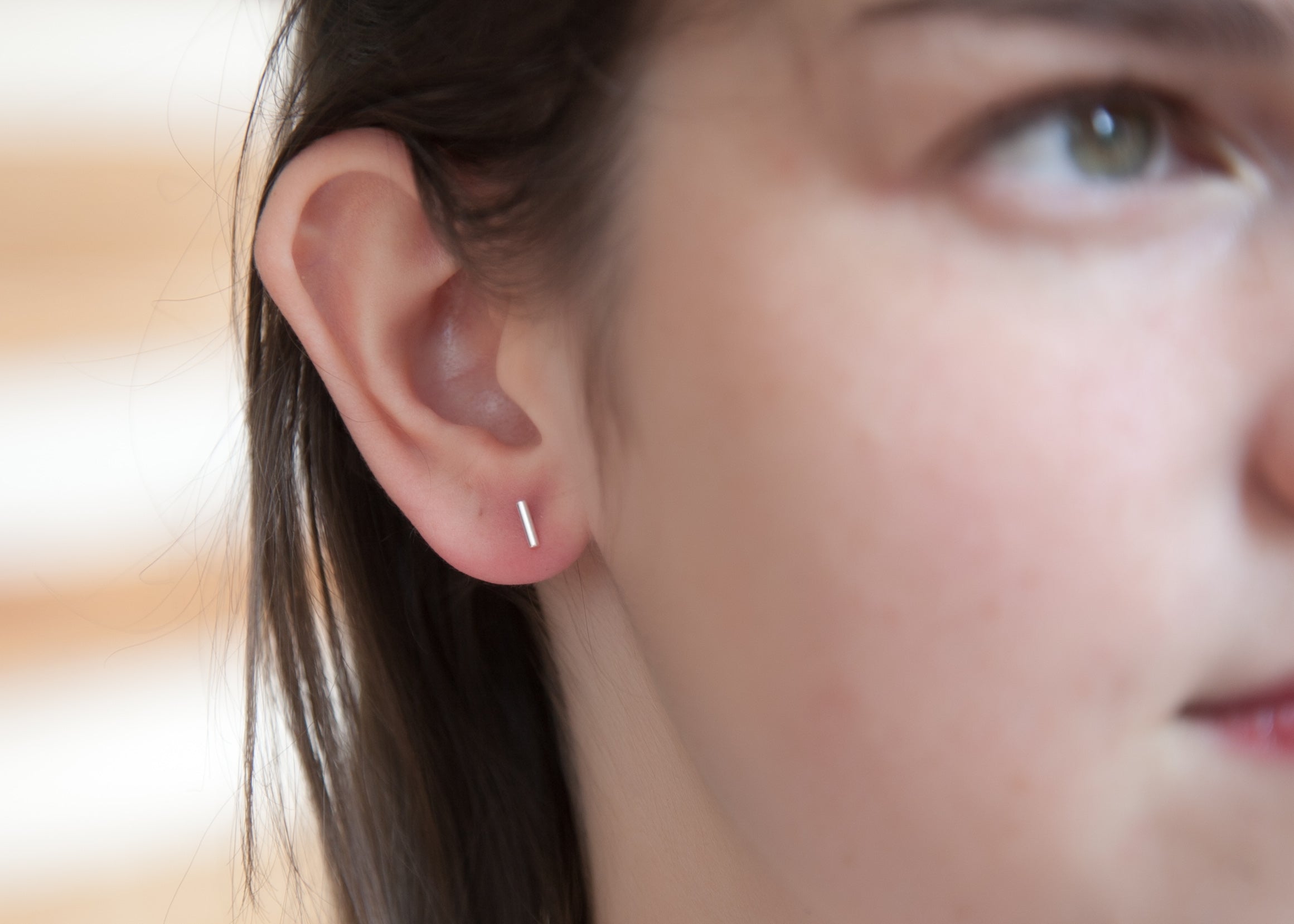Stab Ohrstecker aus Silber - Stäbchen Ohrringe | Shop Nory