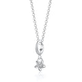 Silber Vergissmeinnichts Blüten Charm Halskette | Shop Nory