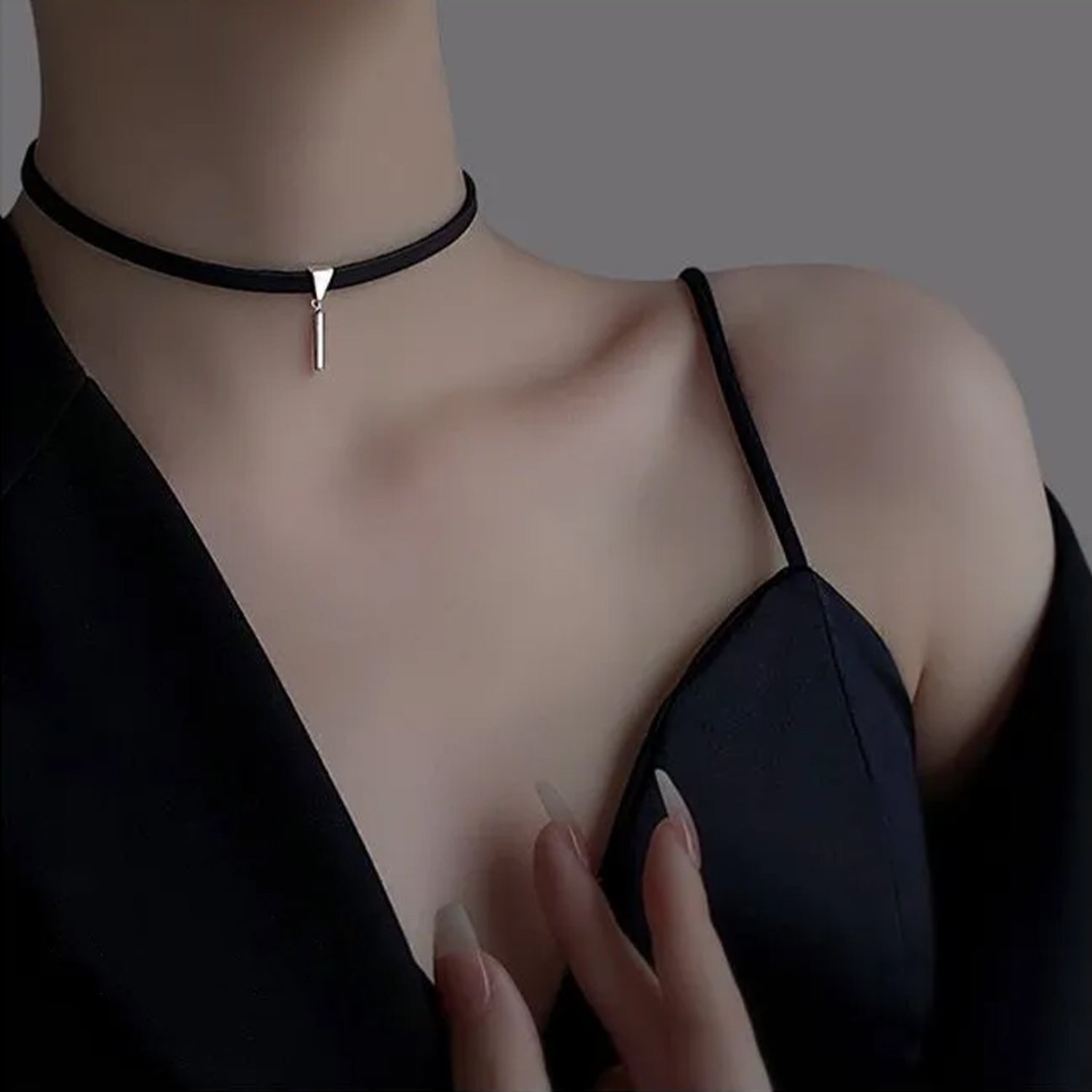Einfaches Silbersbar-Choker | Shop Nory