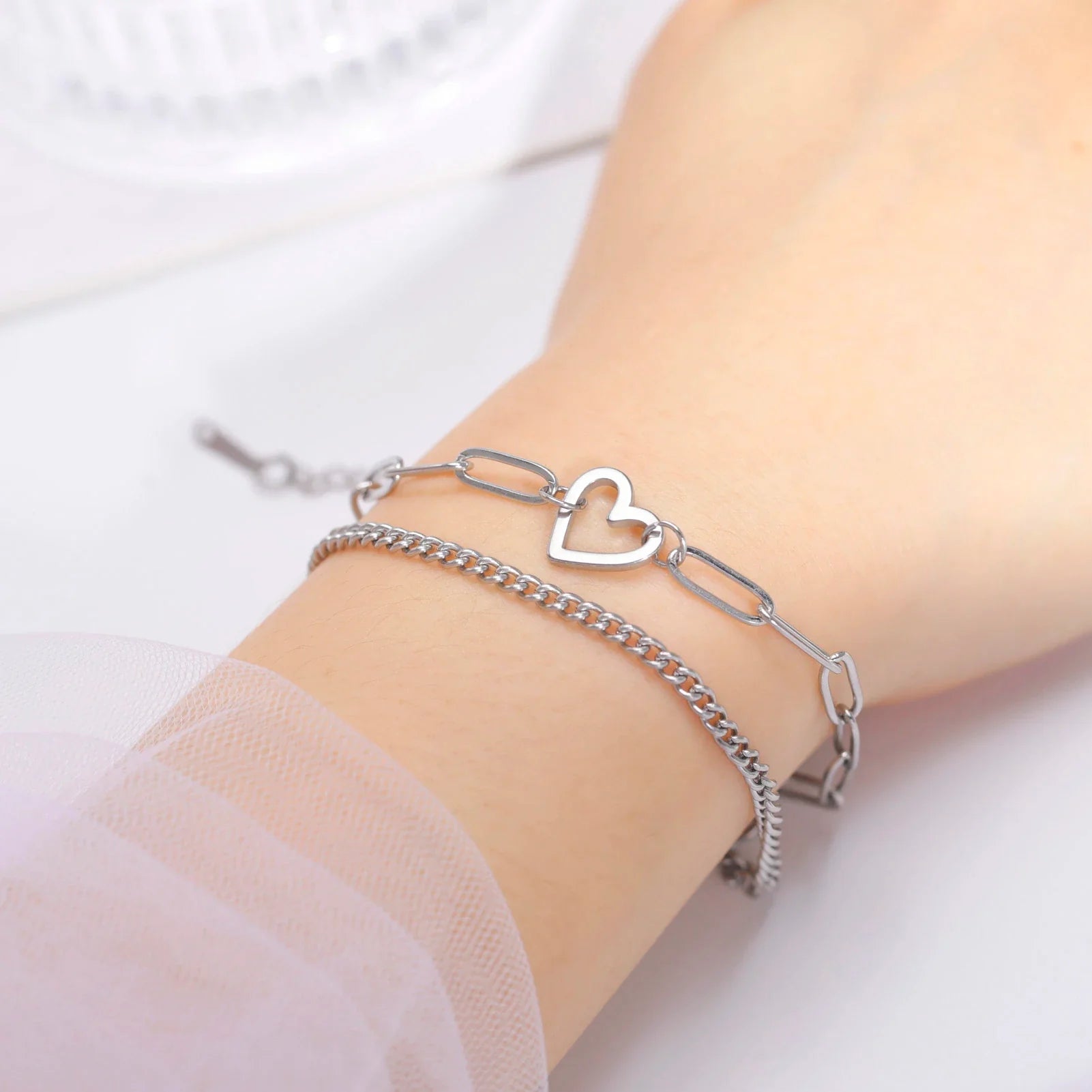 Edelstahl Skyrim Herz Charm Armband | Shop Nory