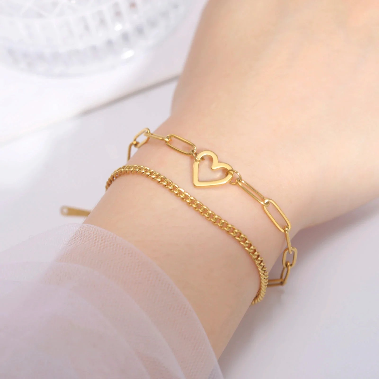 Edelstahl Skyrim Herz Charm Armband | Shop Nory
