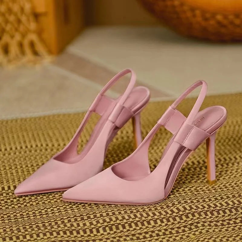 Slingback-Absätze - Spitzenzehen - Hoher Absatz - Slingback-Pumps - Damenabsätze