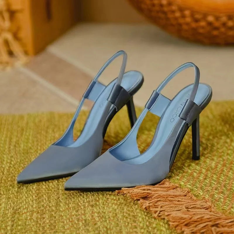 Slingback-Absätze - Spitzenzehen - Hoher Absatz - Slingback-Pumps - Damenabsätze