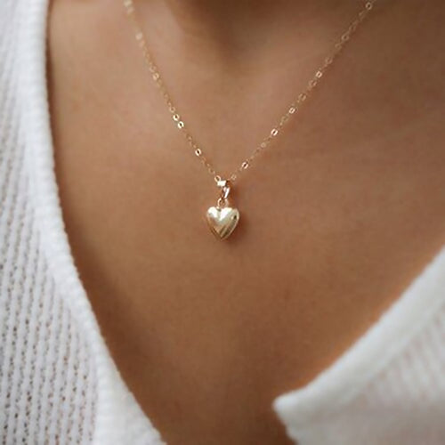 Glänzendes Herzanhänger-Halskette | Shop Nory