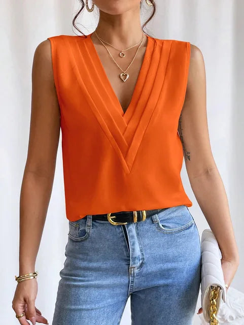 Elegante ärmellose Bluse