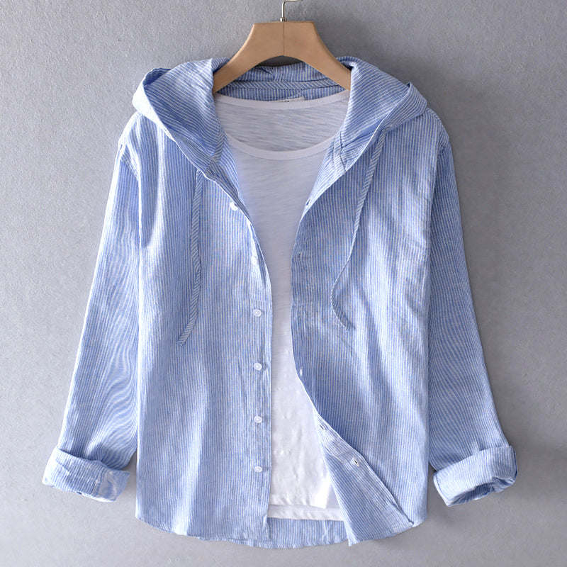 Damen Luftige Weiche Bluse mit Kapuze Taschen