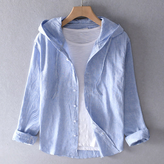 Damen Luftige Weiche Bluse mit Kapuze Taschen