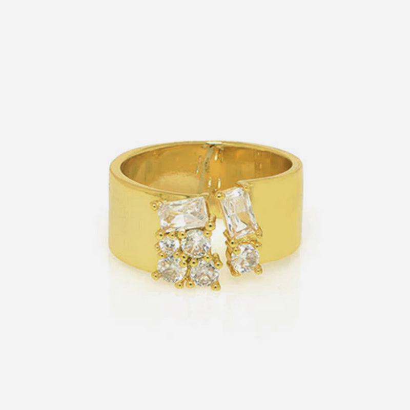 Neue geometrische Zirkon Funkel verstellbare Ring | Shop Nory