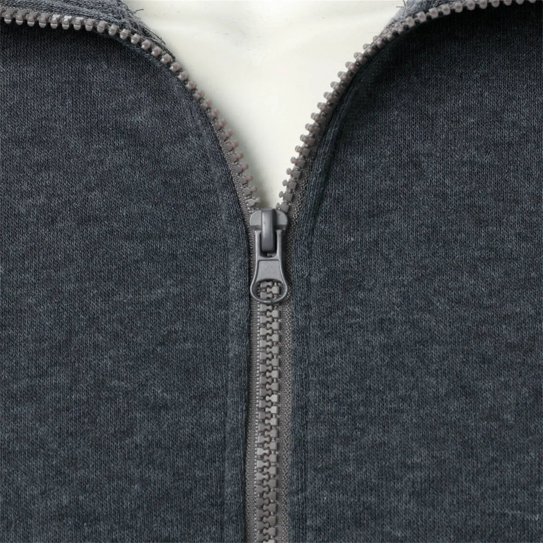 Shopnory | Herren Hoodie mit Stehkragen und Reißverschluss