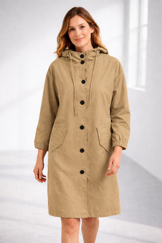 Damen Kapuzenjacke in mittlerer Länge
