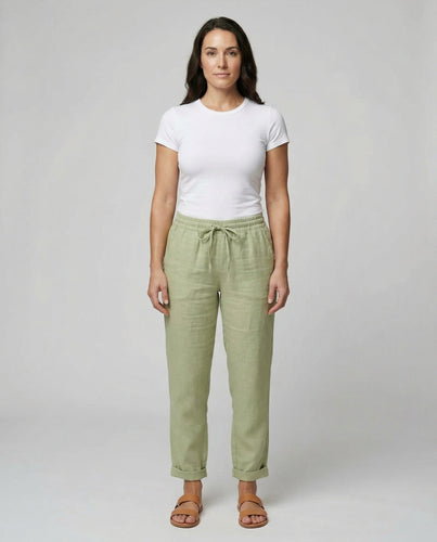 Luftige Damen Leinenhose Sommer