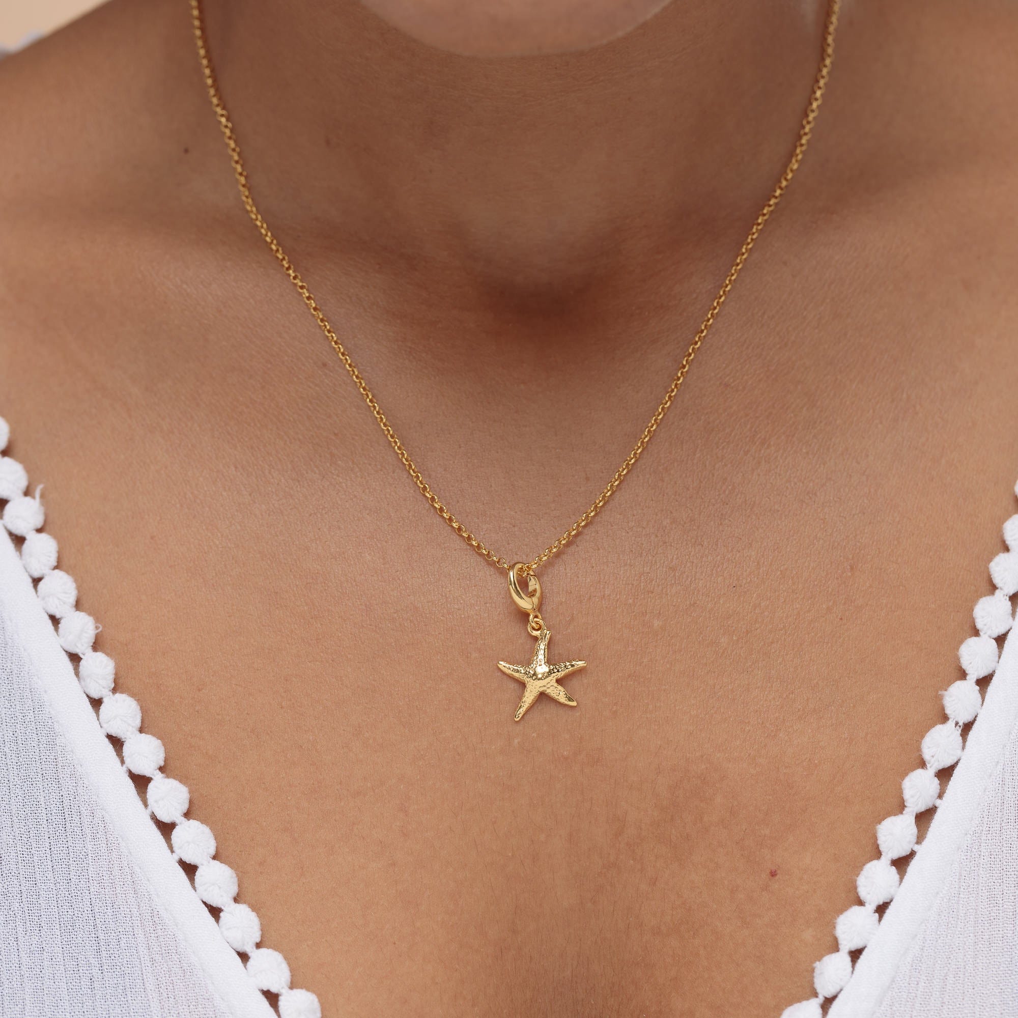 Gold Starfish Charm Halskette | Shop Nory