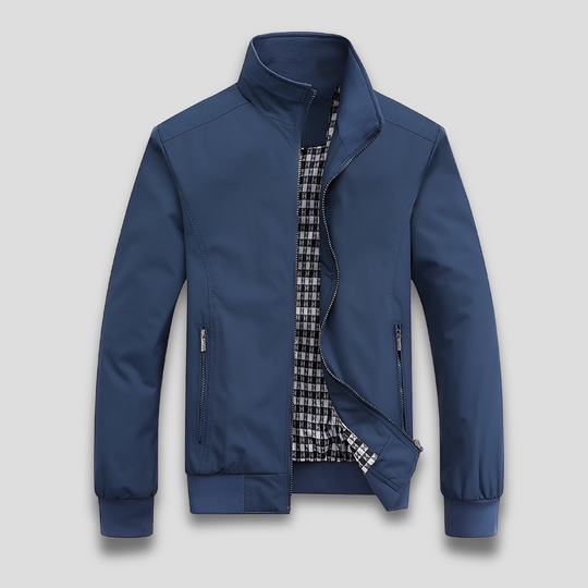 ShopNory Herren Leichte Reißverschlussjacke mit Stehkragen