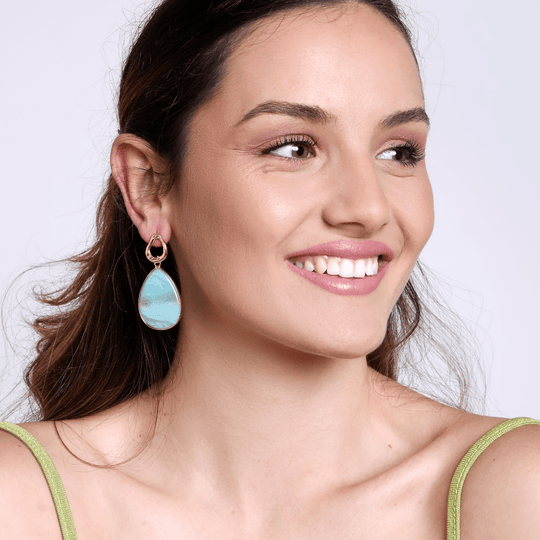 Tropische Amazonit Ohrringe - Amara | Shop Nory