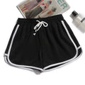 Damen Streifenshorts mit Atmungsaktivem, Elastischem Bund