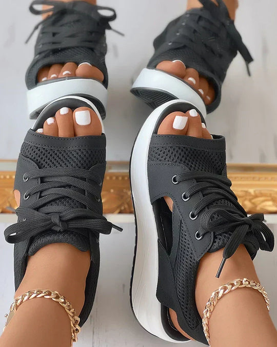 Orthopädische Open-Toe Mesh-Sneaker für Damen