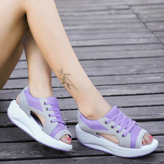 Orthopädische Open-Toe Mesh-Sneaker für Damen