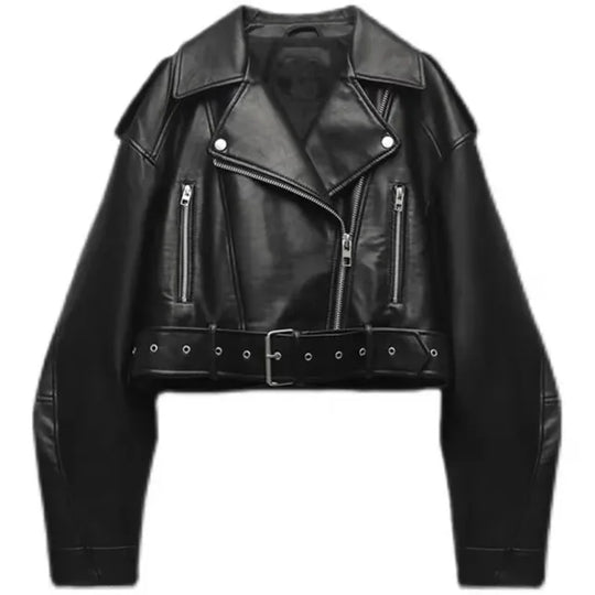 Kurze Bikerjacke Für Damen